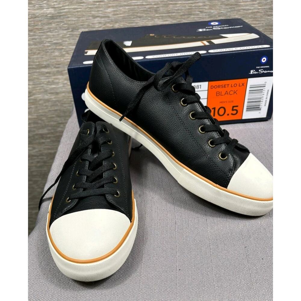Ben Sherman Dorset LO LX Mens Size 10.5 Black Sneakers Memory Foam Shoes NEW